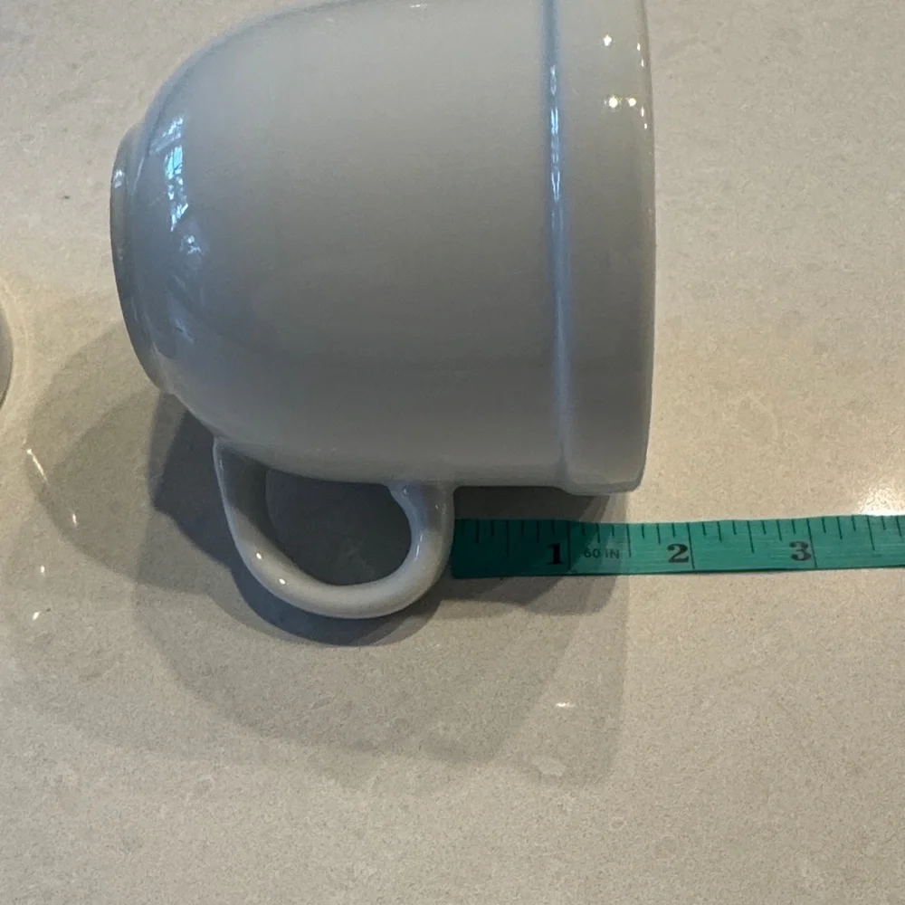 Pottery Barn Elegant Gray Mugs